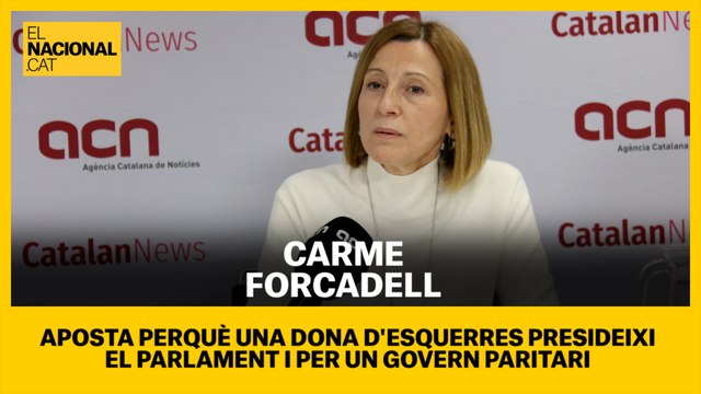 Carme Forcadell aposta perquè una dona d'esquerres presideixi el Parlament i per un Govern paritari