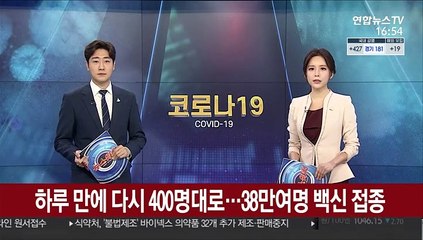 하루 만에 다시 400명대로…38만여명 백신 접종