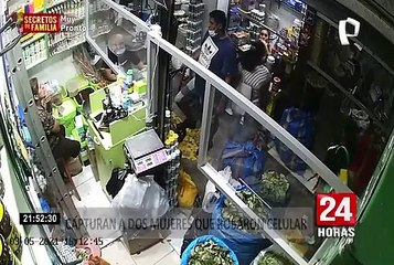 La Victoria: capturan a dos mujeres que fingían ser clientes para robar celular en una tienda