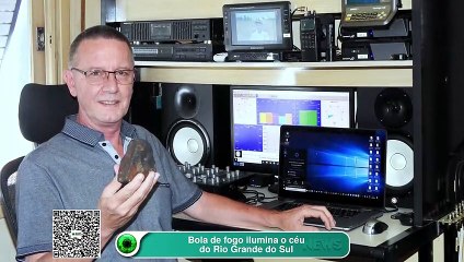 Bola de fogo ilumina o céu do Rio Grande do Sul