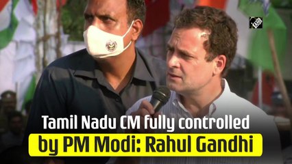 Télécharger la video: Tamil Nadu CM fully controlled by PM Modi: Rahul Gandhi