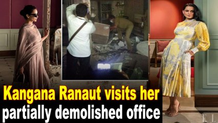 Kangana's 'heart broke again' on visiting partially demolished office