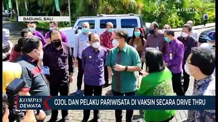 OJOL Dan Pelaku Pariwisata Divaksin Drive Thru