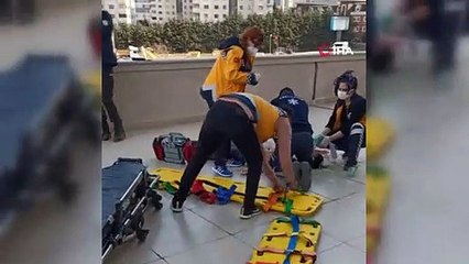 16 yaşındaki gencin 12’nci kattan düşmesi kamerada