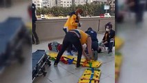 16 yaşındaki gencin 12’nci kattan düşmesi kamerada