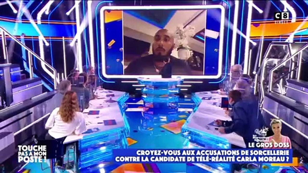 Le père de Carla Moreau s'exprime en vidéo sur les accusations de sorcellerie qui planent sur sa fille. Des propos choc relatés dans "Touche pas à mon poste" sur C8.