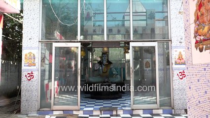 Shiva Mandir near Palika Bhawan in New Delhi_ Hindu deities in city temple, for office goer crowd