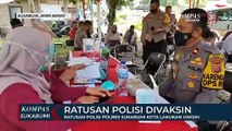 Ratusan Polisi Polres Sukabumi Kota Lakukan Vaksin