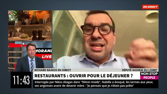 Coronavirus - Le coup de colère en direct dans Morandini Live sur CNews du député Richard Ramos qui réclame l'ouverture des restaurants le midi - VIDEO