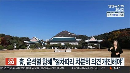 靑, 윤석열 향해 "절차따라 차분히 의견 개진해야"