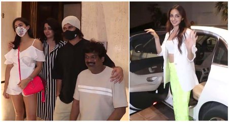 Sara Ali khan, Vijay deverakonda, kiara Advani & Charmee Kaur snapped leaving Manish Malhotras house