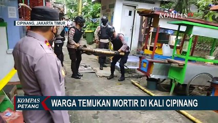 Tim Gegana Evakuasi Mortir Berdiameter 60 Sentimeter yang Ditemukan Warga di Kali Cipinang