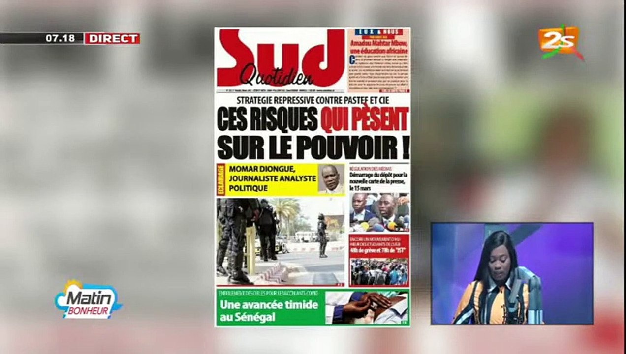 SUIVEZ SAOUROU SENE ET MOR DIOP DANS MATIN BONHEUR AVEC ASTOU DIONE _ MARDI 2 MARS 2021