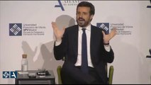 Encuentro de Pablo Casado y José María Aznar en la Universidad Francisco de Vitoria