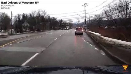 Running red light and brake check 2021.03.01 — BOLIVAR, NY