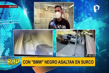 Surco: delincuentes utilizan moderno auto para asaltar a plena luz del día
