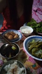 Braised meat with pieked eggs