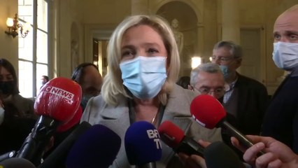Nicolas Sarkozy condamné: pour Marine Le Pen, "ce n'est pas au juge de décider qui sera candidat à la présidentielle"