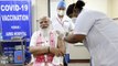 PM Narendra Modi taking COVID vaccine shot image gets viral
