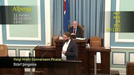 Sismo no parlamento islandês