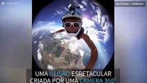Paraquedista brasileiro grava imagens em 360º impressionantes