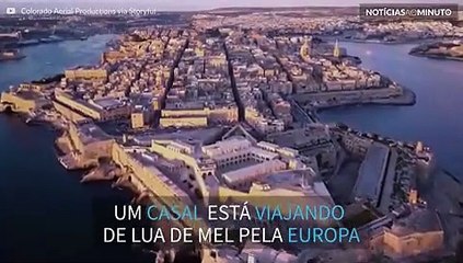 Casal viajante faz vídeo incrível dos cenários de Portugal, Espanha e Malta