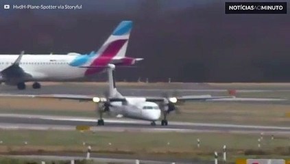 Tempestade violenta dificulta aterrissagens na Alemanha