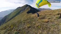 Pura adrenalina! Uma descida de parapente em alta velocidade