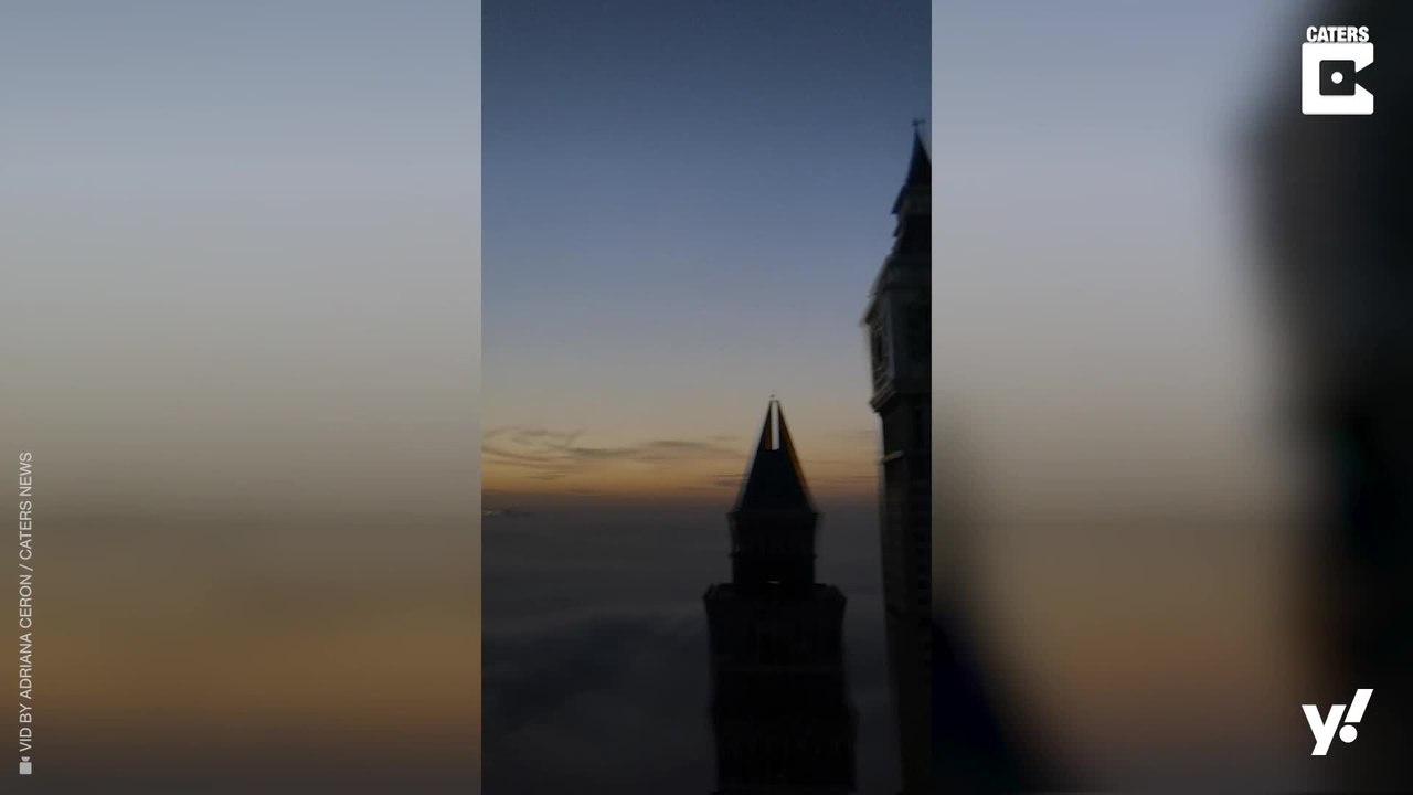 Studentin wohnt über den Wolken