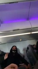 Aggressive Passengers Are Agitated on Airplane