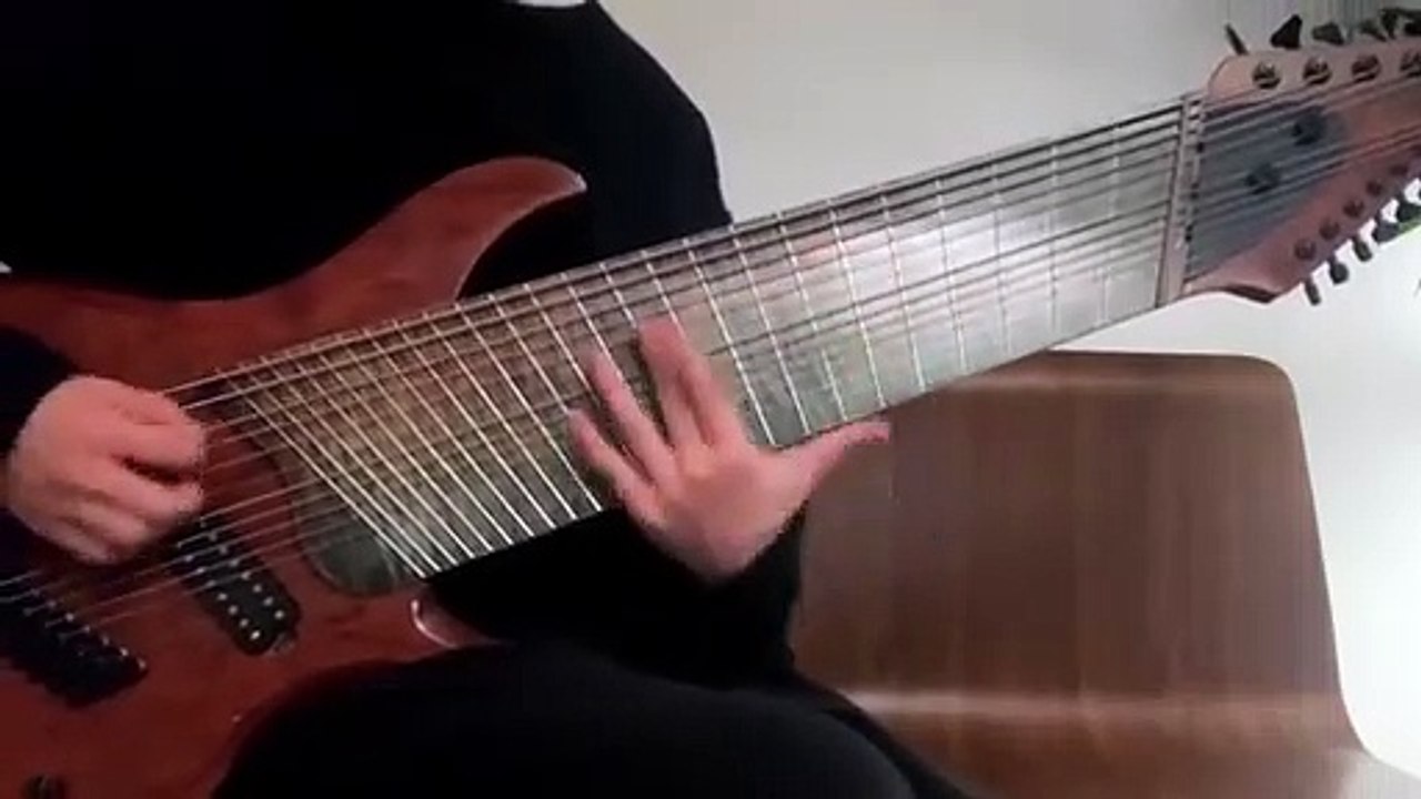 Il joue de la guitare à 14 cordes