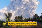¡Increíble! enorme columna de humo y cenizas del volcán Sinabung llega a los 5 mil mtrs