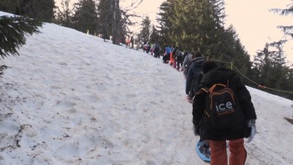 French school holds gym class in the mountains amid COVID closures