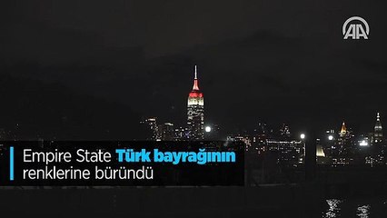 Empire State Türk bayrağının renklerine büründü