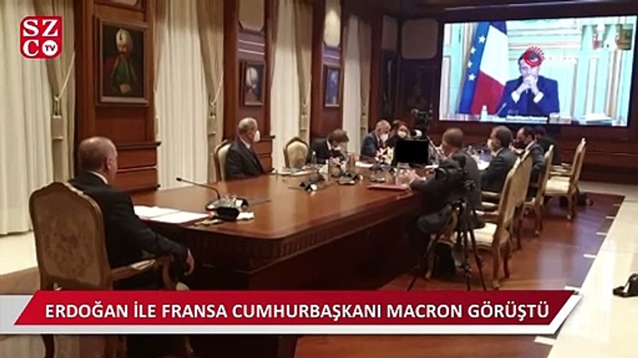 Erdoğan, Fransa Cumhurbaşkanı Macron ile görüştü