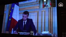 Cumhurbaşkanı Erdoğan'ın Fransa Cumhurbaşkanı Macron ile video konferans görüşmesi