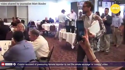 Cuomo accused of pressuring female reporter to eat the whole sausage in creepy video