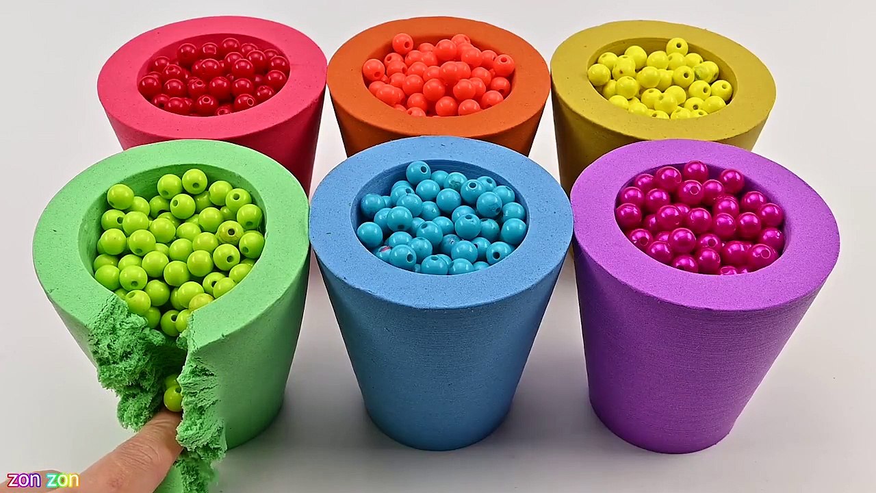 Satisfying Video _ How To Make Candy Cup from Kinetic Sand Cutting ASMR _
