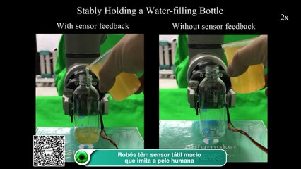 Robôs têm sensor tátil macio que imita a pele humana