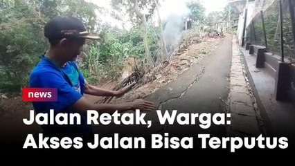 Jalan Retak, Warga Cirendeu Tangsel Waswas: Akses Jalan Bisa Terputus