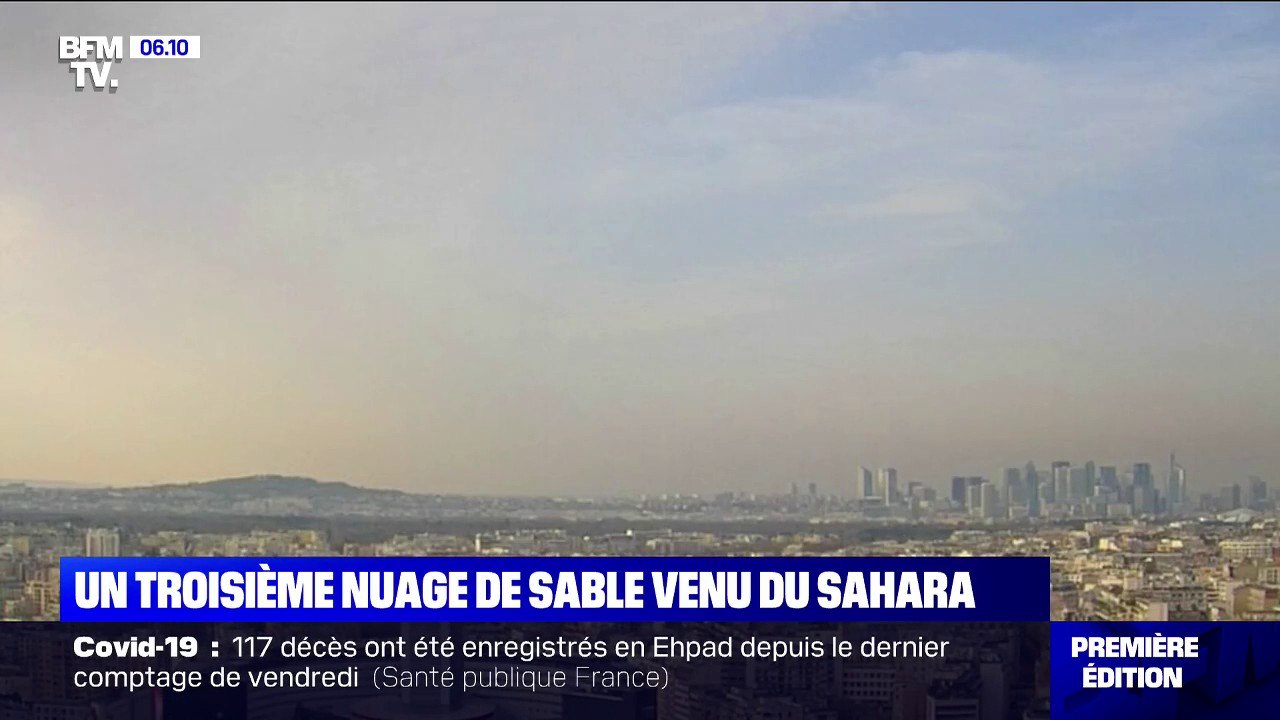 C'est la troisième fois en un mois qu'un nuage de sable venu du Sahara arrive sur l'Hexagone