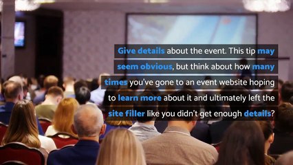 Web Design Tips for Conferences and Events | E-commerce Marketing