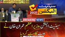 PM Imran Khan casts his vote for Senate elections 2021