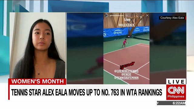 Tennis star Alex Eala moves up to no. 763 in WTA rankings l New Day