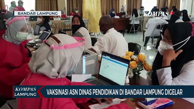 ASN di Dinas Pendidikan Kota Bandar Lampung Jalani Vaksinasi Covid-19