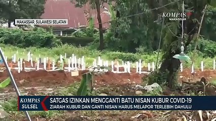 Satgas Izinkan Mengganti Batu Nisan Kubur Covid-19