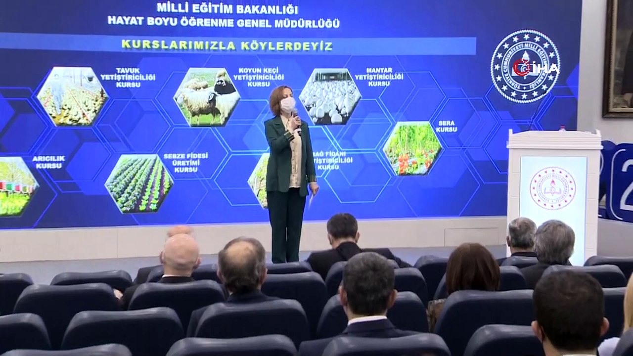 Milli Eğitim Bakanı Ziya Selçuk, Hayat Boyu Öğrenme Genel Müdürlüğünün “Kurslarımızla Köylerdeyiz” programında konuştu