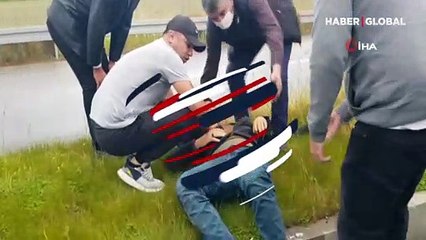 Kaza sonrası düşündüren ilk yardım görüntüsü!