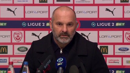 J28 Ligue 2 BKT : La réaction de P.Dupraz après Nancy 1-0 SMCaen