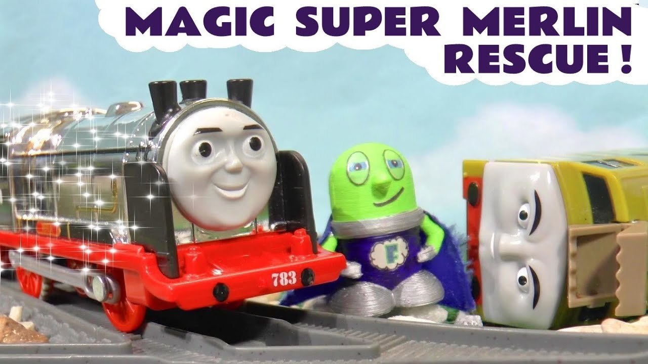 Thomas and Friends Merlin the Magic Superhero with DC Comics Batman and Marvel Avengers Ultron in this Family Friendly Full Episode English Toy Story for Kids from a Kid Friendly Family Channel